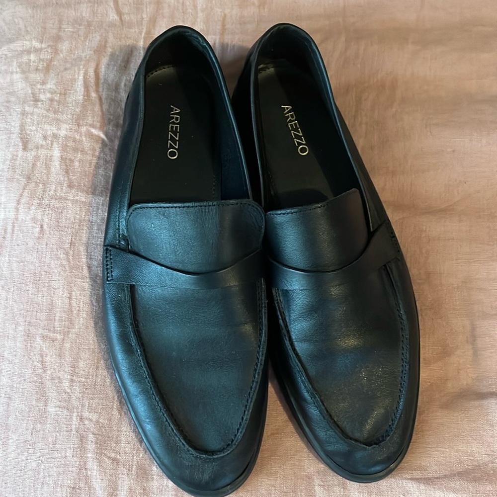 Arezzo Black Loafers 8.5